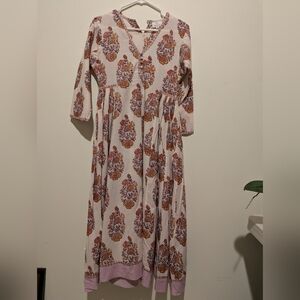 Anokhi Hand Block Printed Vintage Dress